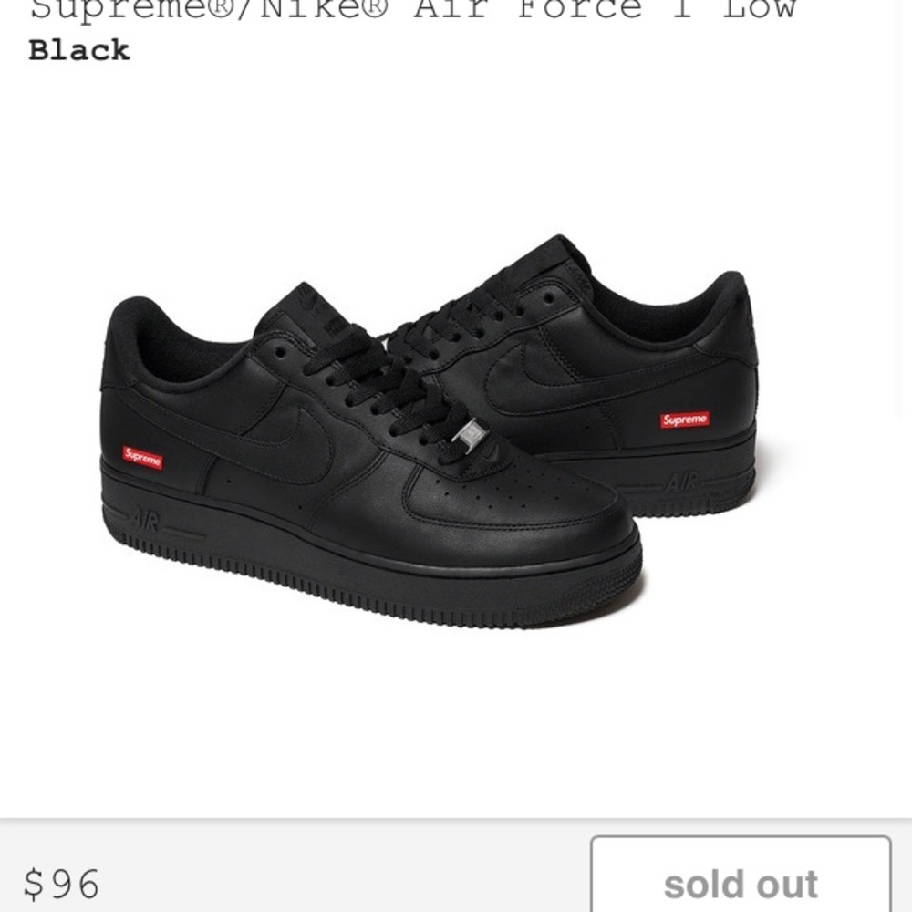 SOLD Supreme Black AF1 - Picture 2 of 2
